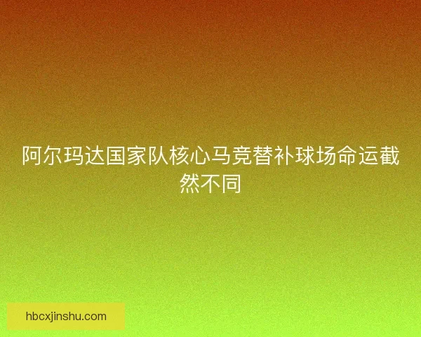 阿尔玛达国家队核心马竞替补球场命运截然不同